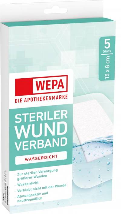 WEPA STERILER WUNDVERBAND WASSERDICHT 15x8 cm von WEPA Apothekenbedarf GmbH & Co. KG