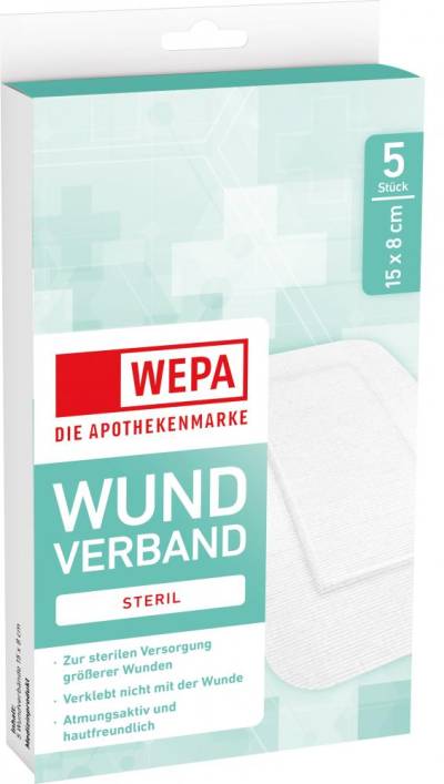 WEPA WUNDVERBAND STERIL 15x8 cm von WEPA Apothekenbedarf GmbH & Co. KG