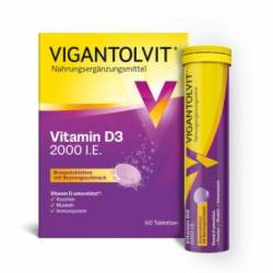 VIGANTOLVIT 2000 I.E. Vitamin D3 Brausetabletten 60 St von WICK Pharma - Zweigniederlassung der Procter & Gamble GmbH