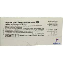 CUPRUM METALLICUM praep.D 30 Ampullen 8 X 1 ml Ampullen von Weleda AG