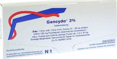 WELEDA GENCYDO 3% Injektionslösung von Weleda AG