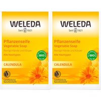 Weleda Calendula Pflanzenseife - reinigt besonders mild, für zarte und empfindliche Haut geeignet von Weleda