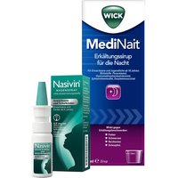 Wick MediNait Erkältungssirup für die Nacht + Nasivin® Nasenspray für Erwachsene und Schulkinder von Wick