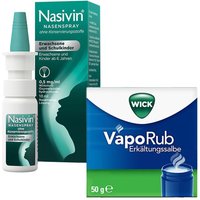 Wick VapoRub Erkältungssalbe + Nasivin® Nasenspray für Erwachsene und Schulkinder von Wick