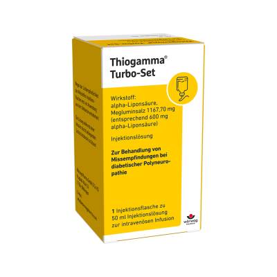 "THIOGAMMA Turbo Set Pur Injektionsflaschen 50 Milliliter" von "Wörwag Pharma GmbH & Co. KG"