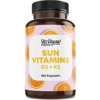 Yes Vegan® Sun Vitamins - Vitamin D I Vitamin D3 K2 Omega 3, 5000 IE von Yes Vegan