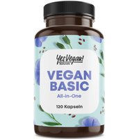 Yes Vegan® Vegan Basic - Vitamin B12 K2 D3 Eisen Zink Selen und Omega 3 - Kapseln von Yes Vegan