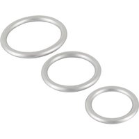 3-teiliges Penisring-Set 'Metallic Silicone Cock Ring Set“ | You2Toys von You2Toys