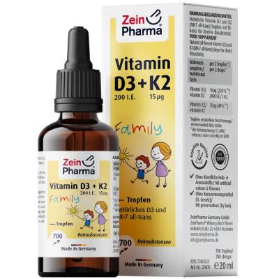 Zein Pharma Vitamin D3 + K2 200 I.E. von ZeinPharma Germany GmbH