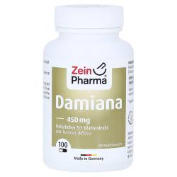 "Damiana Kapseln 450 mg 5:1 Blattextrakt 100 Stück" von "ZeinPharma Germany GmbH"