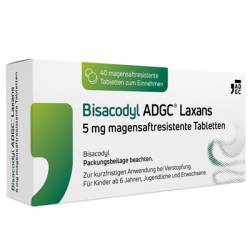BISACODYL ADGC Laxans 5 mg magensaftres.Tabletten 40 St von Zentiva Pharma GmbH