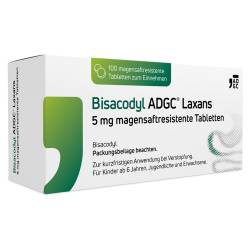 "Bisacodyl ADGC Laxans 5mg Tabletten magensaftresistent 100 Stück" von "Zentiva Pharma GmbH"