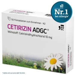 CETIRIZIN ADGC Filmtabletten 50 St von Zentiva Pharma GmbH