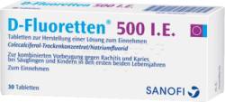 D FLUORETTEN 500 Tabletten 30 St von Zentiva Pharma GmbH