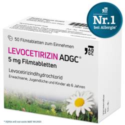 LEVOCETIRIZIN ADGC 5 mg Filmtabletten 50 St von Zentiva Pharma GmbH