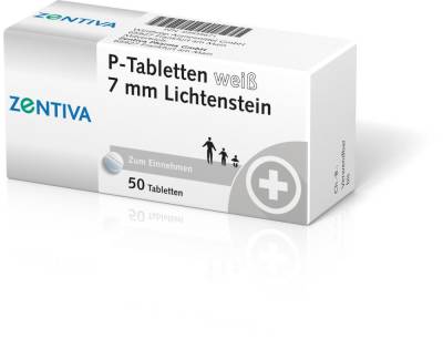 P-Tabletten weiß 7mm Lichtenstein von Zentiva Pharma GmbH
