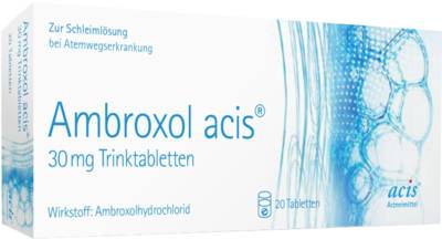 AMBROXOL acis 30 mg Trinktabletten 20 St von acis Arzneimittel GmbH