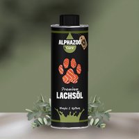 Alphazoo Premium Lachsöl für Hunde & Katzen I Natürliches Omega-3 Fischöl von alphazoo