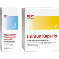 Immunsystem Sparset - Immun Kapseln + befeuchtendes Nasenspray von apo-discounter.de