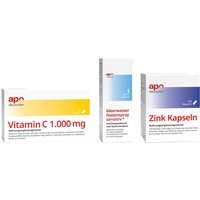 Immunsystem Sparset-Vitamin C + Zink + befeuchtendes Nasenspray von apo-discounter.de