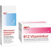 Schmuddelwetter Sparset - befeuchtendes Nasenspray + Vitamin B12 von apo-discounter.de