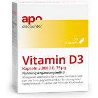Vitamin D3 Kapseln 3.000 I.e. 75 Âµg von apodiscounter von apo-discounter.de