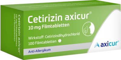 CETIRIZIN axicur 10 mg Filmtabletten 100 St von axicorp Pharma GmbH