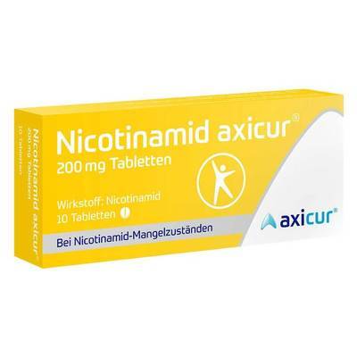 NICOTINAMID axicur 200 mg Tabletten 10 St von axicorp Pharma GmbH