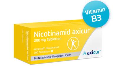 NICOTINS�UREAMID 200 mg Jenapharm Tabletten Neu NICOTINAMID axicur 200 mg Tabletten PZN 17620480 100 St von axicorp Pharma GmbH
