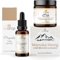 bedrop Das Kinder Set | Manuka Honig MGO 400 + Propolis Tinktur (alkoholfrei) von bedrop