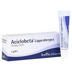 "Aciclobeta Lippenherpes Creme 2 Gramm" von "betapharm Arzneimittel GmbH"