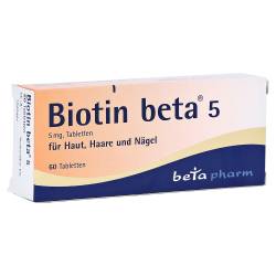 "Biotin beta 5 Tabletten 60 Stück" von "betapharm Arzneimittel GmbH"