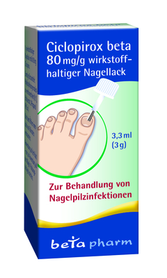 CICLOPIROX beta 80 mg/g wirkstoffhalt.Nagellack 3.3 ml von betapharm Arzneimittel GmbH