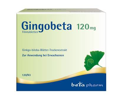 GINGOBETA 120 mg Filmtabletten 120 St von betapharm Arzneimittel GmbH