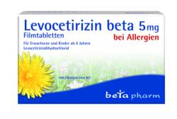 LEVOCETIRIZIN beta 5 mg Filmtabletten 100 St von betapharm Arzneimittel GmbH