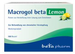 MACROGOL beta Lemon Plv.z.Her.e.Lsg.z.Einnehmen 100 St von betapharm Arzneimittel GmbH