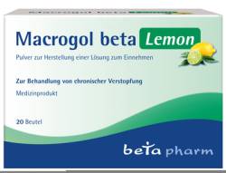 MACROGOL beta Lemon Plv.z.Her.e.Lsg.z.Einnehmen 20 St von betapharm Arzneimittel GmbH