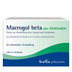 MACROGOL beta plus Elektrolyte Plv.z.H.e.L.z.Einn. 100 St von betapharm Arzneimittel GmbH