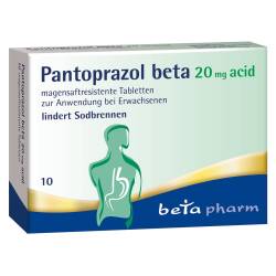 "Pantoprazol beta 20mg acid Tabletten magensaftresistent 10 Stück" von "betapharm Arzneimittel GmbH"