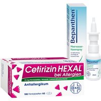 Allergie-Set Cetirizin Hexal® + Bepanthen® Meerwasser Nasenspray