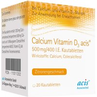 Calcium Vitamin D3 acis 500mg/400 internationale Einheiten