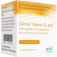 Calcium Vitamin D3 acis 500mg/400 internationale Einheiten