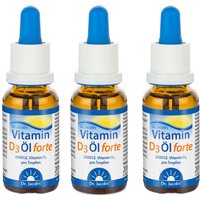 Dr. Jacob's Vitamin D3 Öl forte 2000 IE D3 hochdosiert 640 Tropfen vegetarisch von Dr. Jacob's