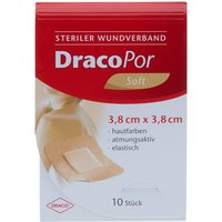 Dracopor Wundverband 3,8x3,8 cm steril hautfarben