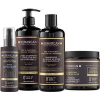 Kerargan - Anti-Haarausfall Set Shampoo, Conditioner, Maske & Serum Rizinusöl