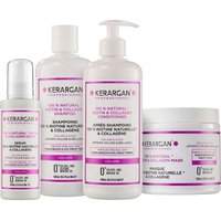 Kerargan - Volumen-Set Shampoo, Conditioner, Maske & Serum mit Biotin & Kollagen