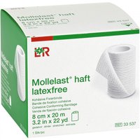 Mollelast haft Binden latexfrei 8 cmx20 m weiss