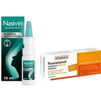 Nasivin Nasenspray 10 ml + Paracetamol ratiopharm 500mg 20 stk