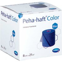 Peha-haft Color Fixierbinde latexfrei 8 Cmx21 M Blau