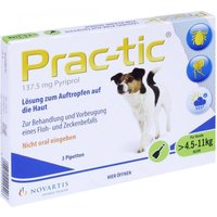 Prac tic fÃ¼r kleine Hunde 4,5-11 kg Einzeldosispipetten